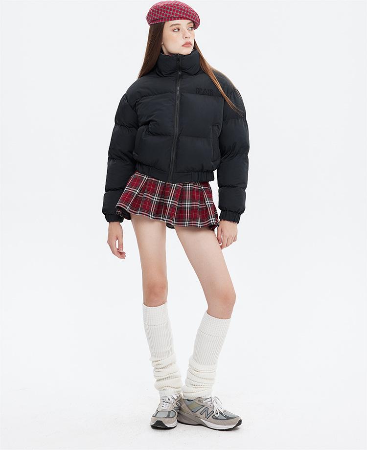 Both Sides Wearable Cotton Clothes Winter Sexy Thickening Stand Collar Bread Coat Loose Cotton Coat Short Coat
