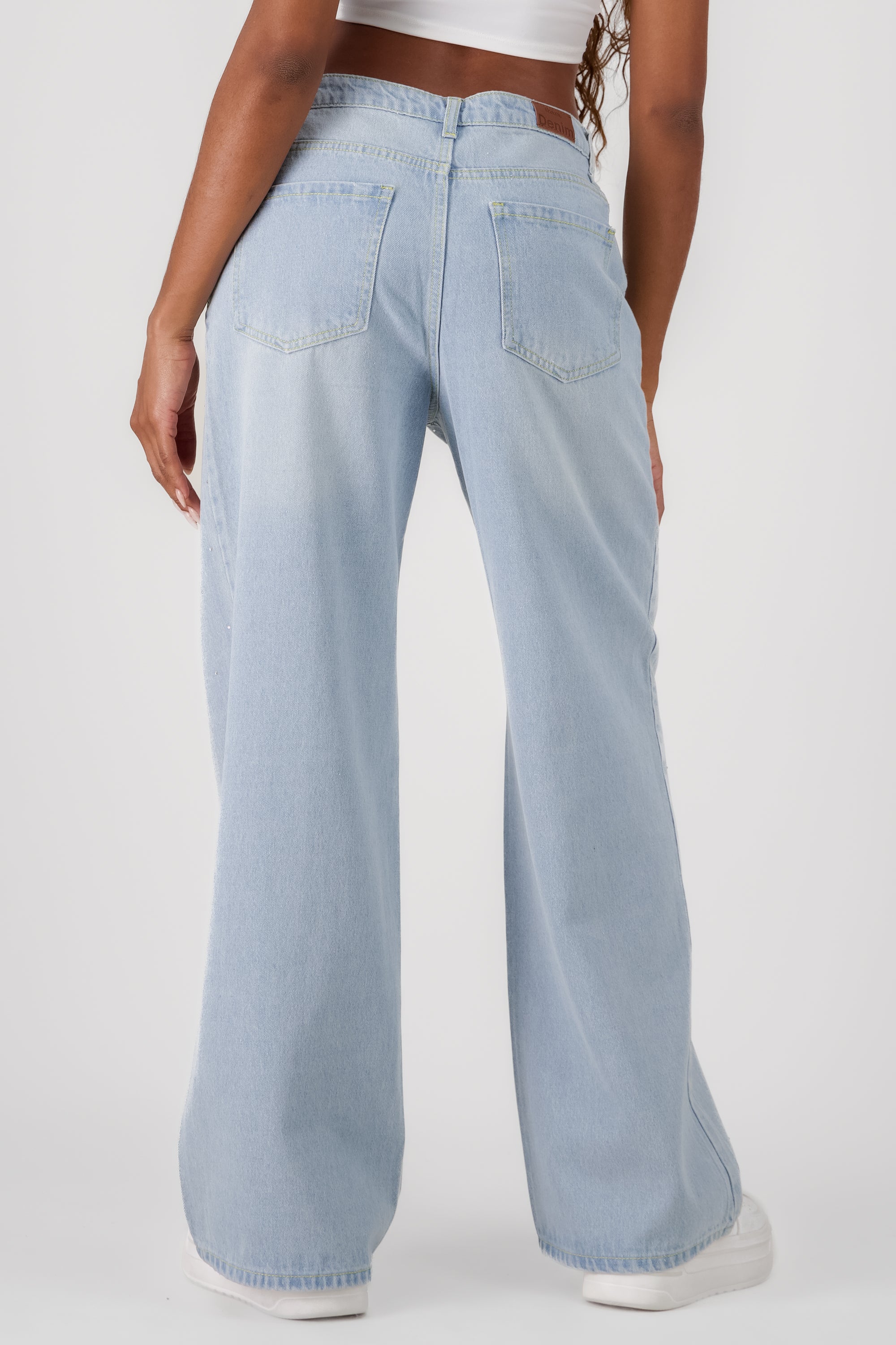 Straight Leg Jeans with Sparkle Detail