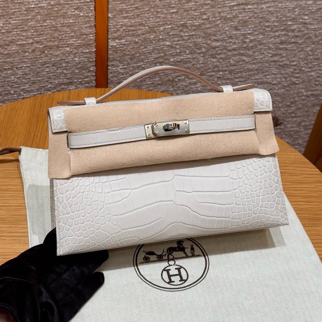 Hermes Kelly Pochette 1 10Craie Handbag (Handmade to Order)