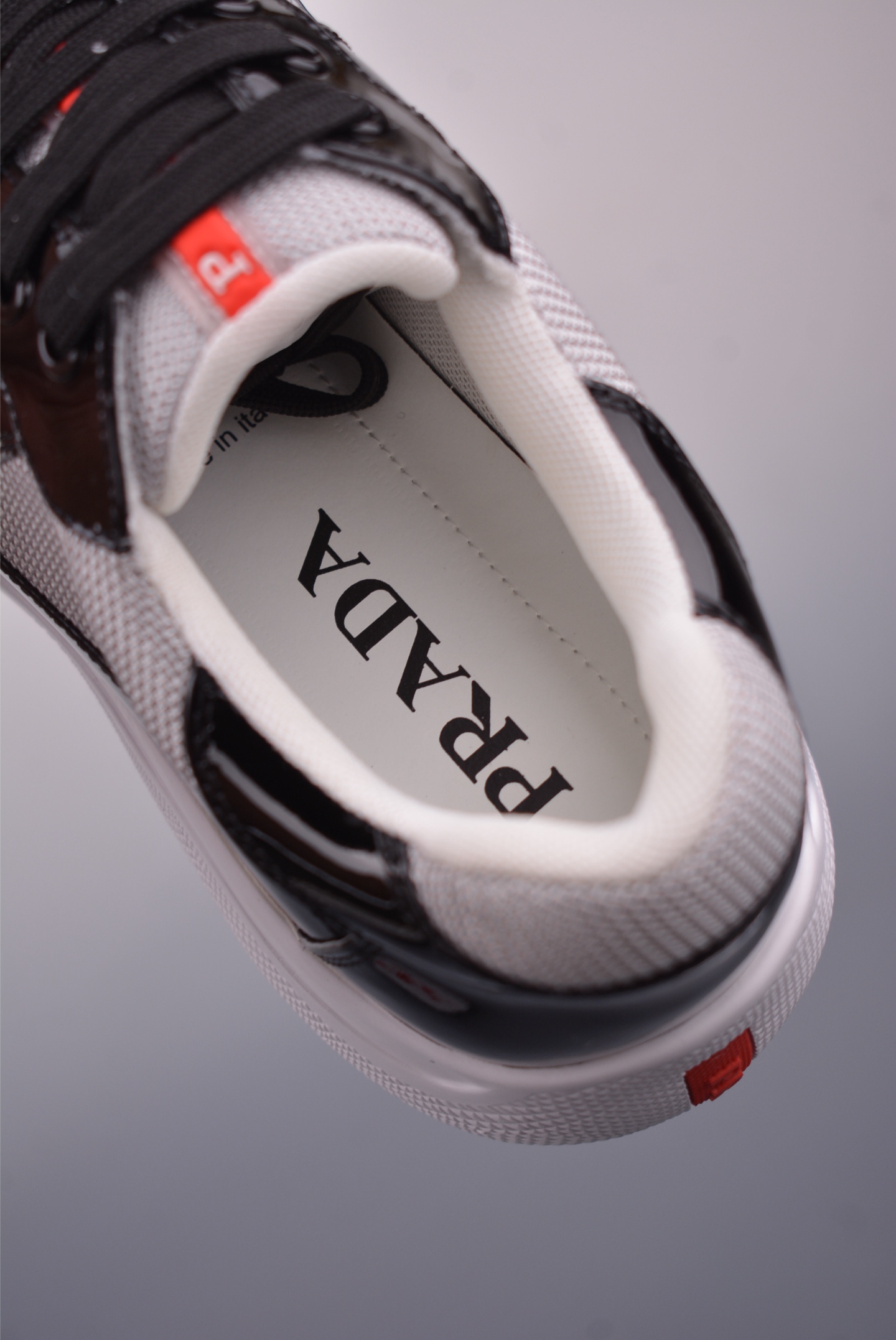 Prada America’s Cup Patent Leather Black and White 4E3400_ASZ_F0002_F_G000