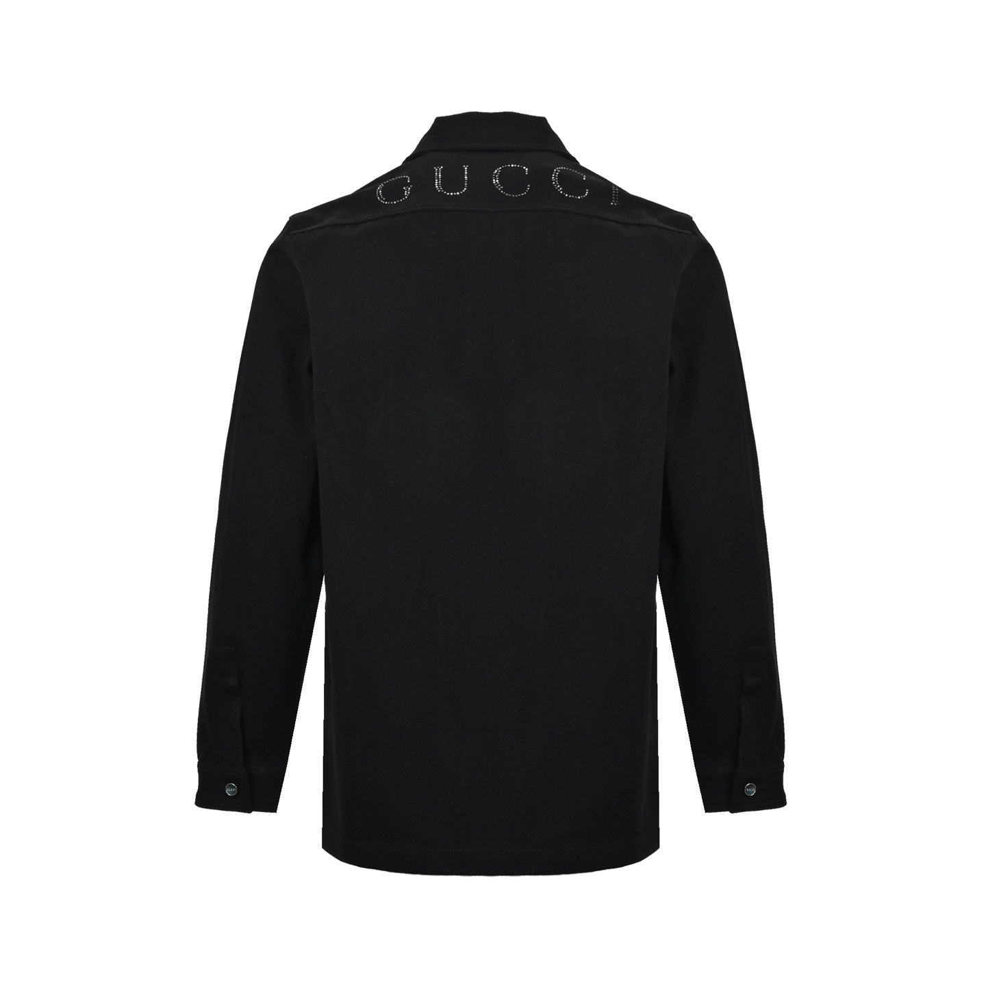 Gucci 24Fw denim jacket with rhinestone back zipper