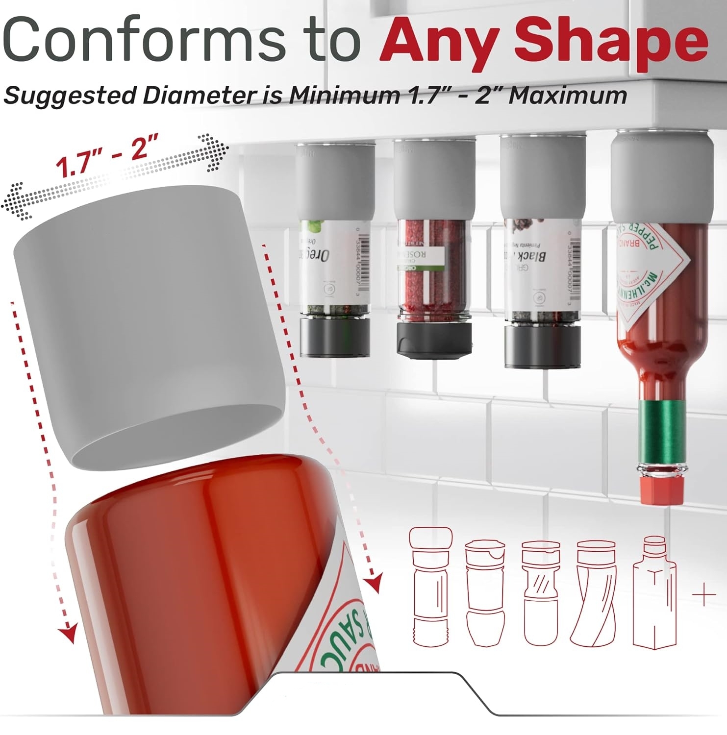 🔥On Sale🔥Magnetic Spice Jars Grip 4-Pack