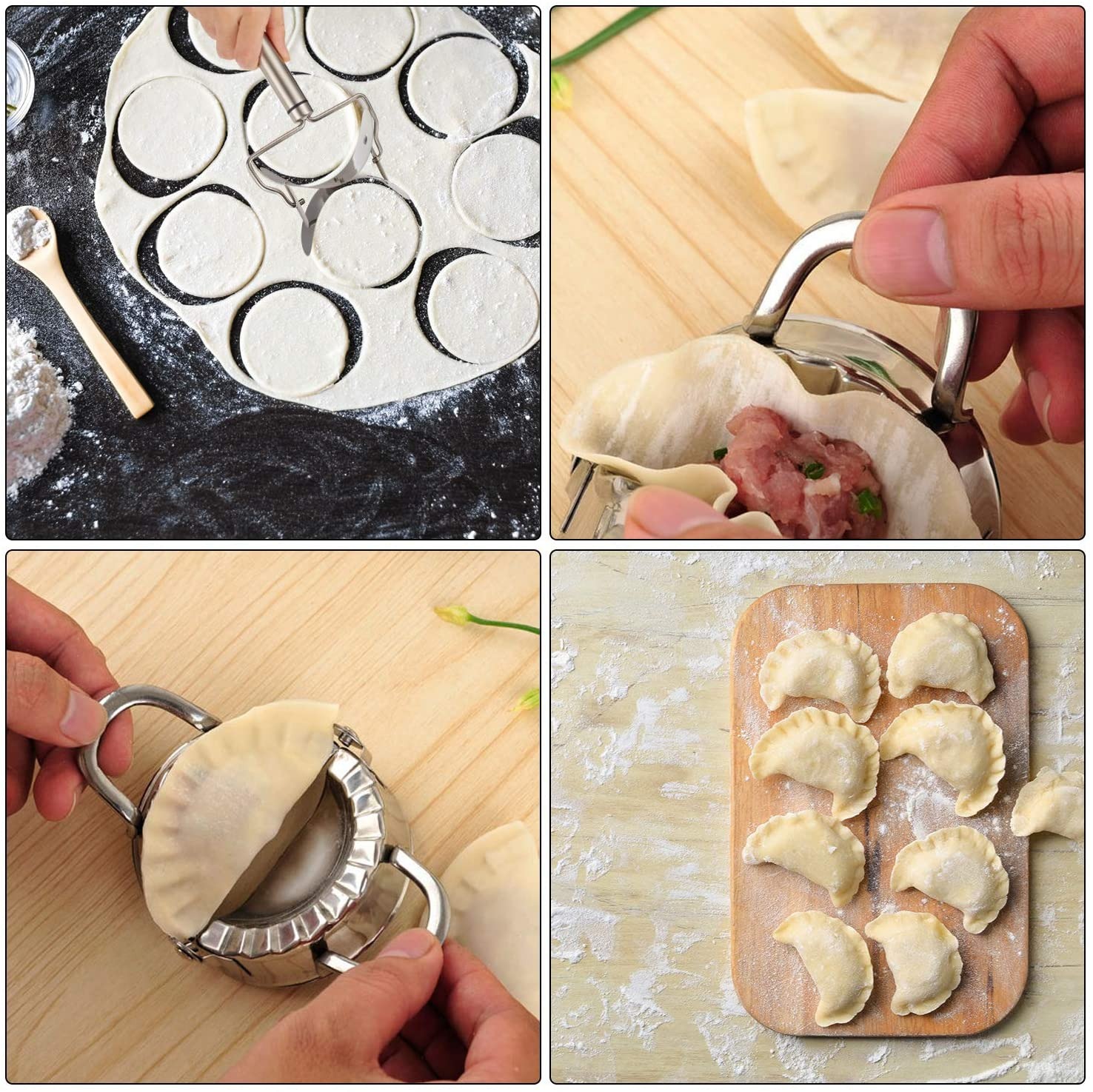 (💥49% OFF--Last Day Sale)--Set Of Dumpling Mould(Dumpling mould+Flour ring cutter)--BUY 2 SETS GET 5% OFF