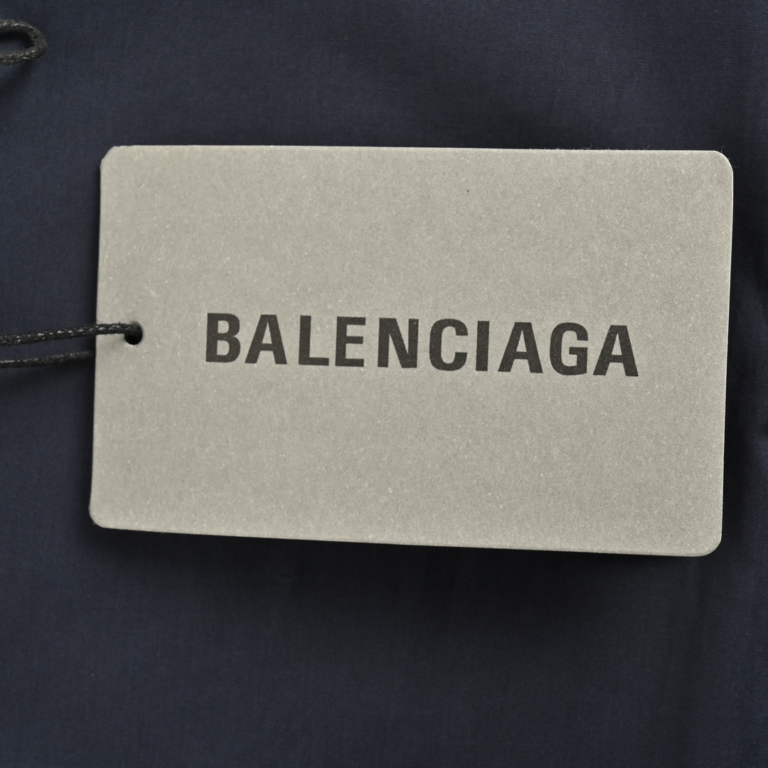 Balenciaga 24Fw blue ring embroidered shirt