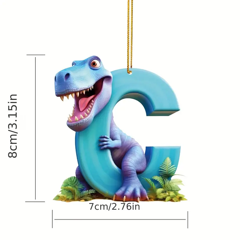 🦖🦖Christmas Dinosaur Alphabet Ornaments