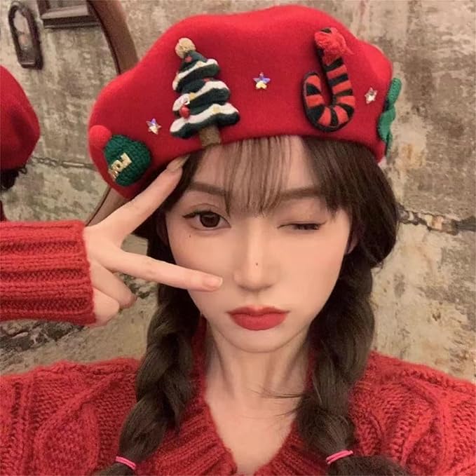 🎅🎅Cute Christmas Element Beret