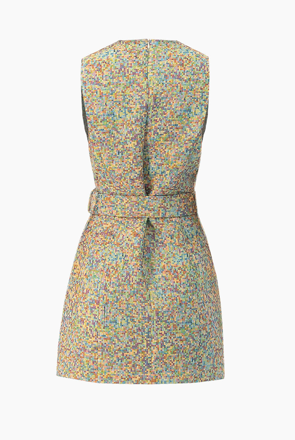 Vestido corto sin mangas multicolor