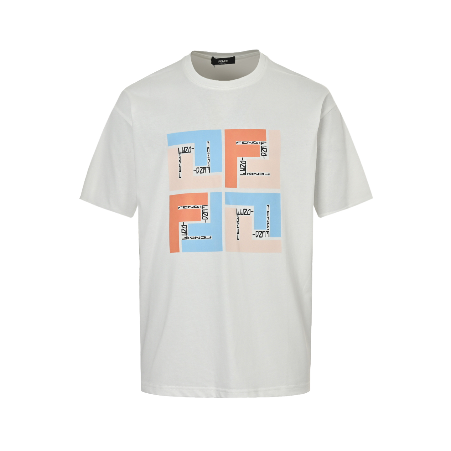 Fendi 25ss block letter print short sleeve