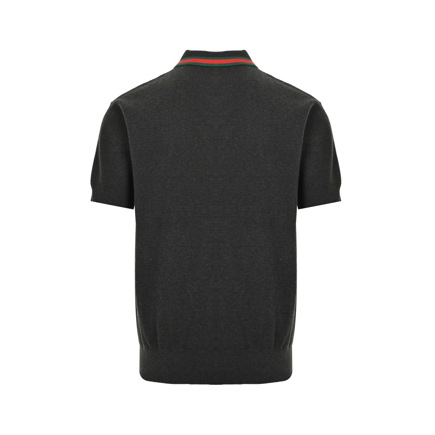 Gucci 25ss red and green jacquard collar knitted Polo short sleeve