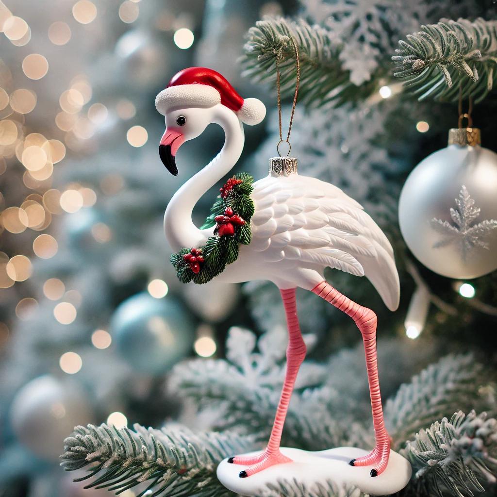 🦩Flamingo Christmas Ornament