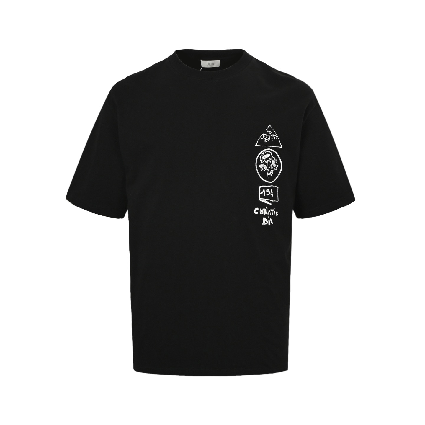 Dior 25ss printed logo short-sleeved shirt