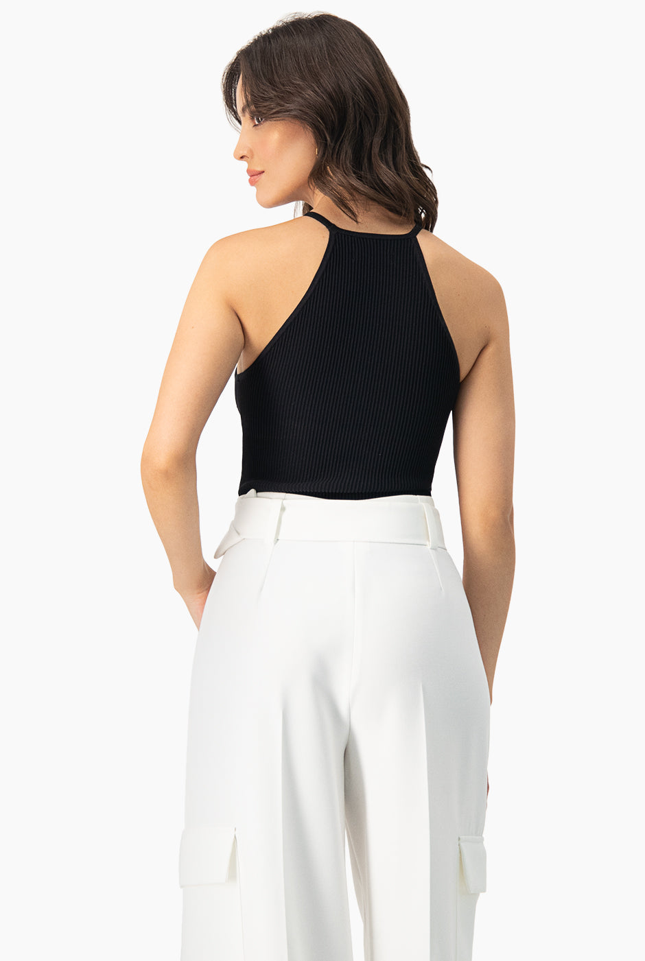 Slim Top Halter Rib