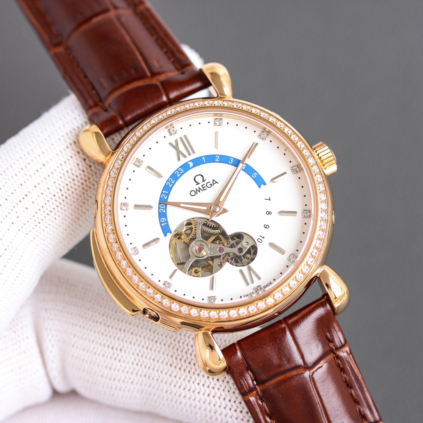 Omega Men's Full Diamond Set Watch