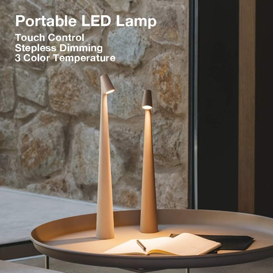 [Portable LED Lamp] Rechargeable Modern LED Table Lamp | Portable Touch Control for Home Decoratio