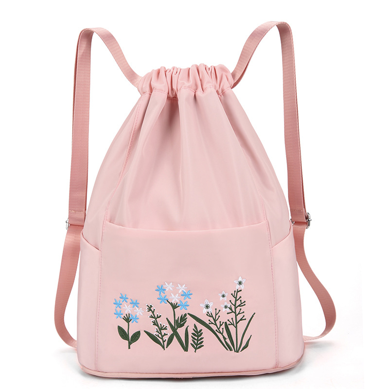 🔥Last Day-[SAVE 50% OFF]--Drawstring Foldable Embroidery Design Large Capacity Dry-wet Separation Travel Backpack-BUY 2 GET 10% OFF & FREE SHIPPING