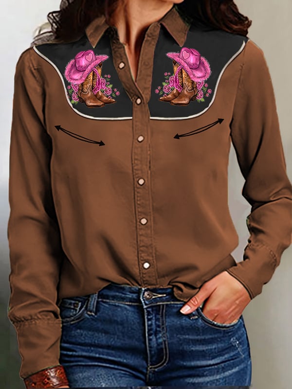 Women's Western Print Shirt