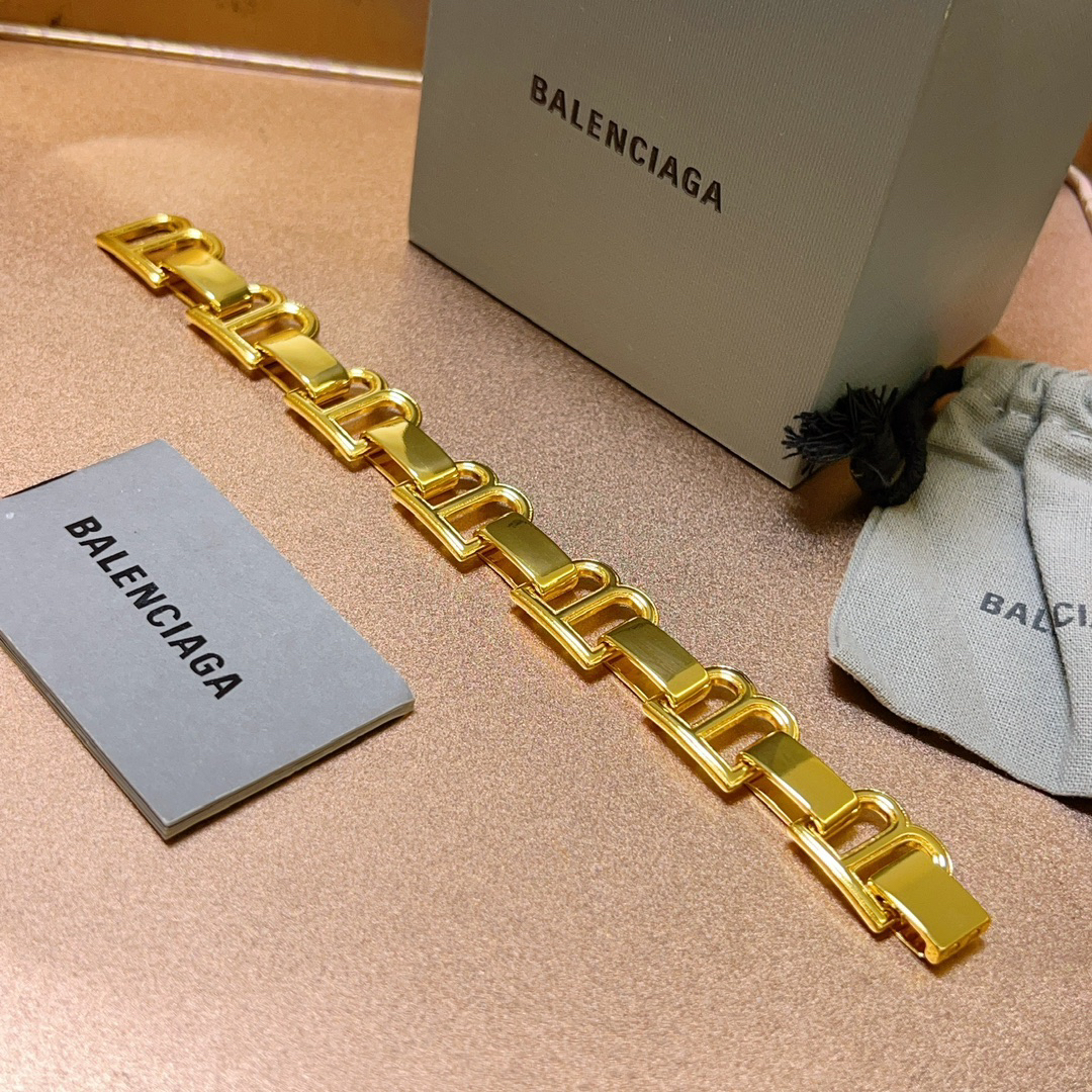 Balenciaga gold-tone alphabet bracelet