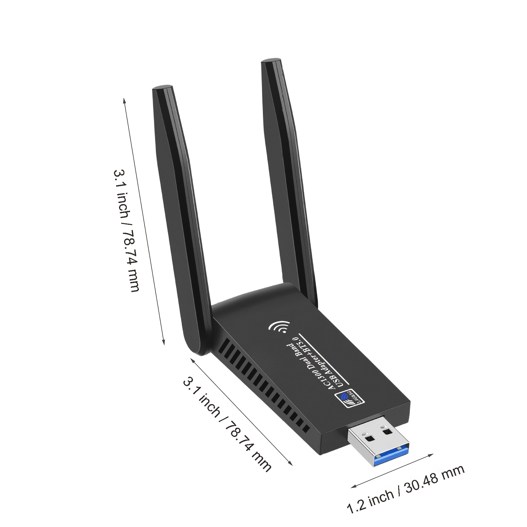 1300Mbps USB 3.0 WiFi Wireless 5.0 Adapter 2in1 Dongle Dual Band 2.4G&5GHz WiFi 5 Network Wireless Wlan Receiver DRIVER FREE