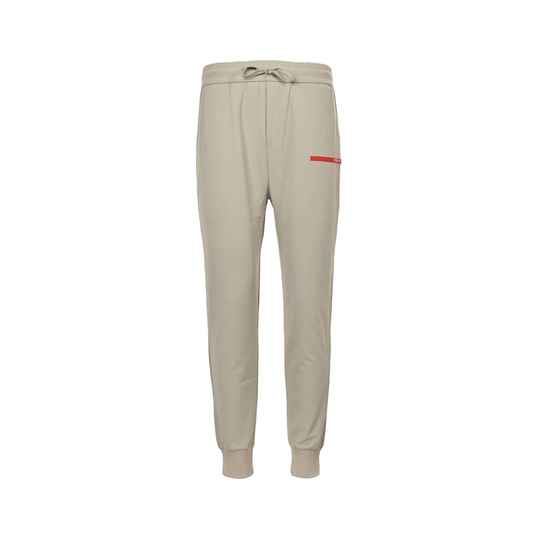 Prada Red Triangle Logo Waffle Thin Pants