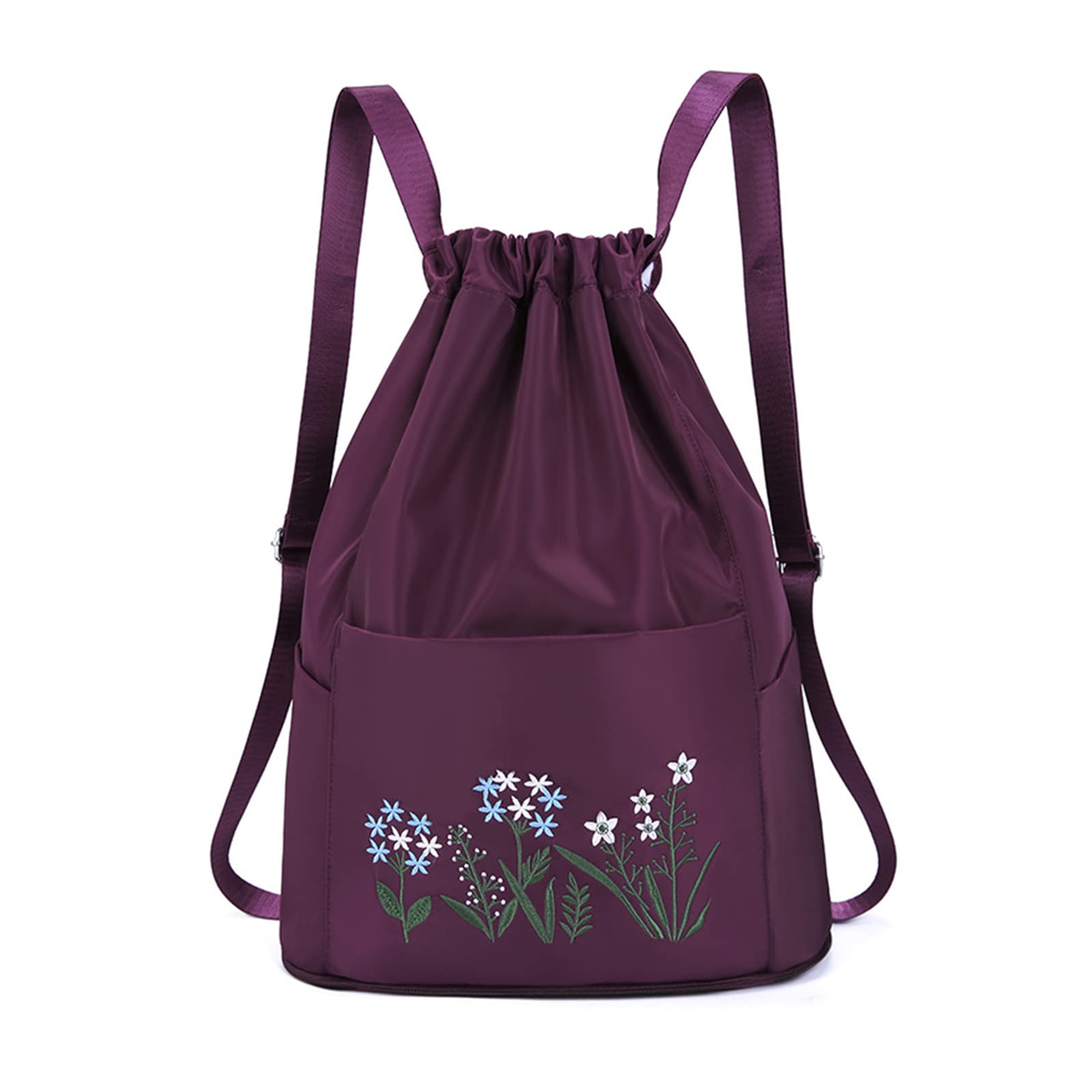 🔥Last Day-[SAVE 50% OFF]--Drawstring Foldable Embroidery Design Large Capacity Dry-wet Separation Travel Backpack-BUY 2 GET 10% OFF & FREE SHIPPING