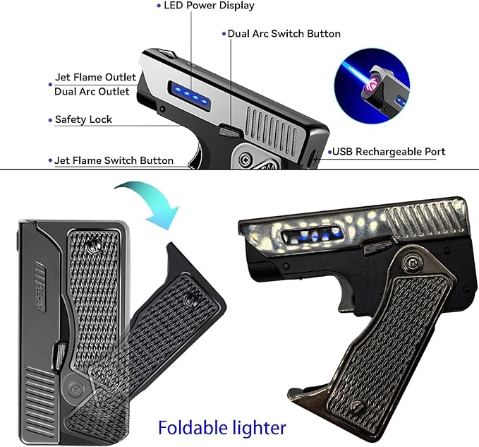 Foldable 2 in 1 Gun Lighter