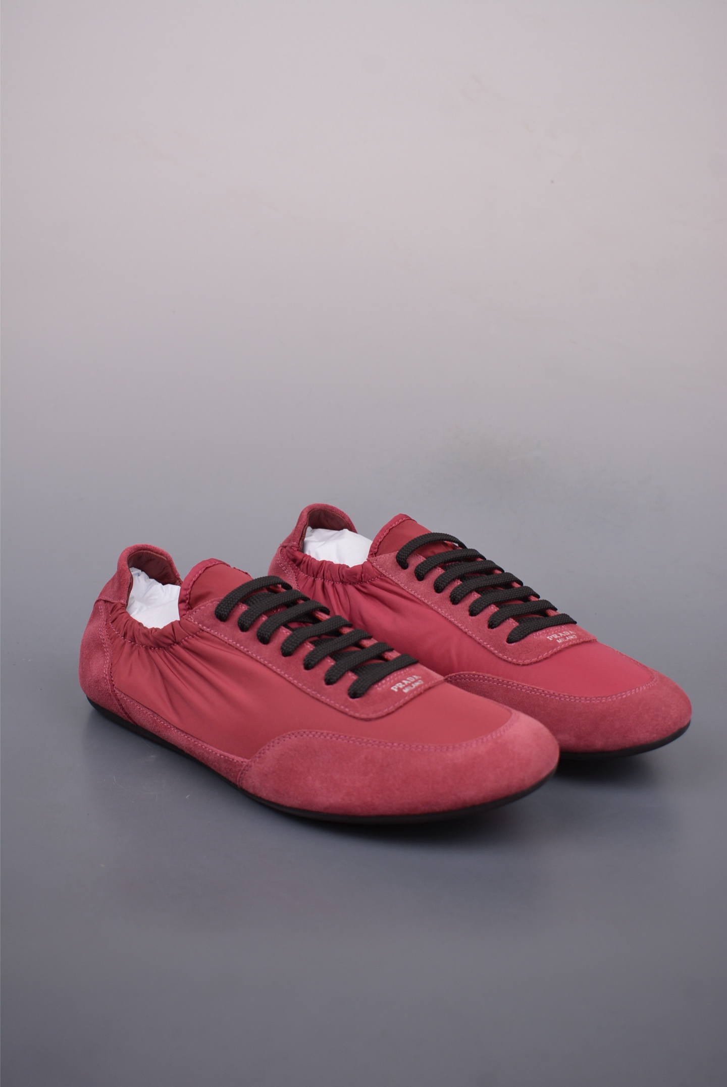 Prada SpringSummer Show Thin-soled Dexter Shoes Rose Red