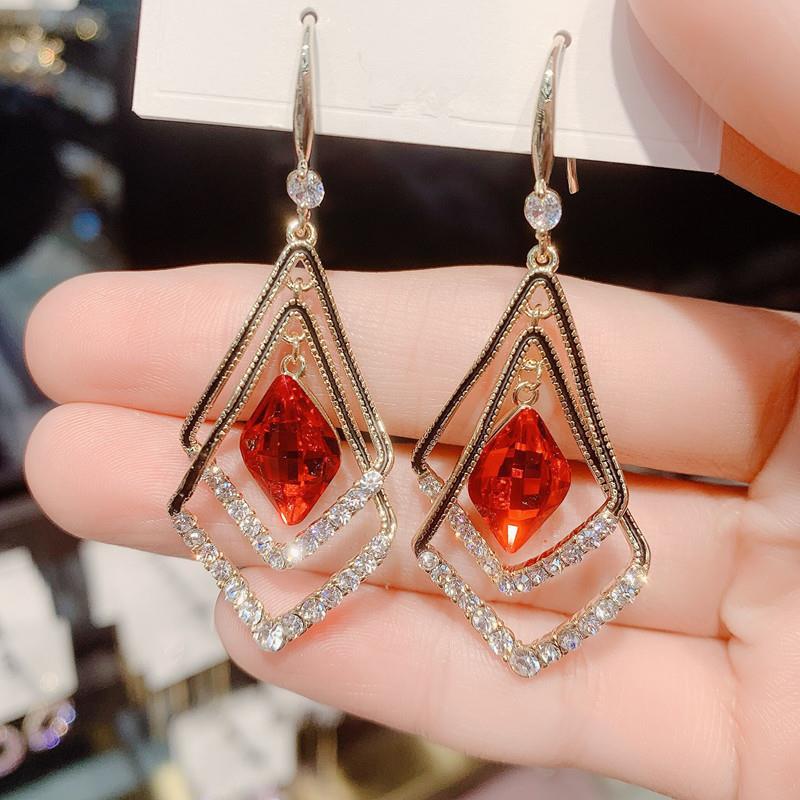 🔥New Year Promotion 48% OFF-Rhombus Sapphire Earrings-(2 pairs /1 pack)Buy 2 Packs Save $4 & Free Shipping