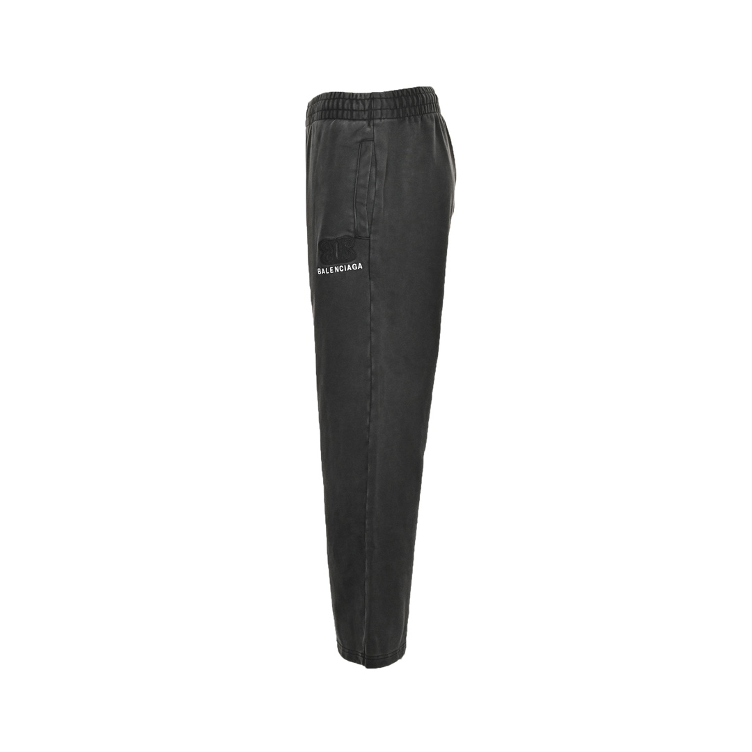 Balenciaga 24Fw heavy washed distressed double B embroidered suit trousers
