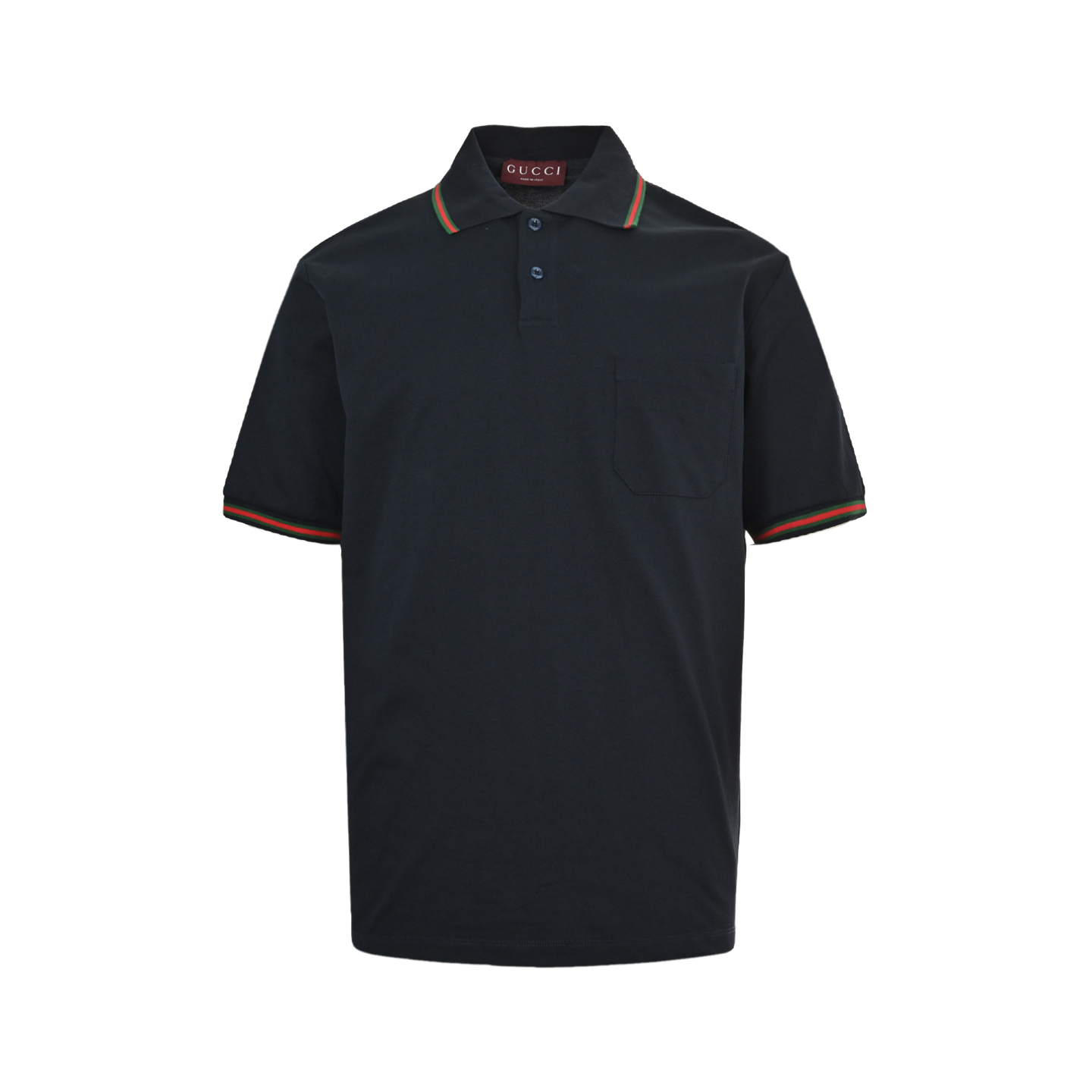 Gucci 25ss Pocket Web Logo Polo Short Sleeve