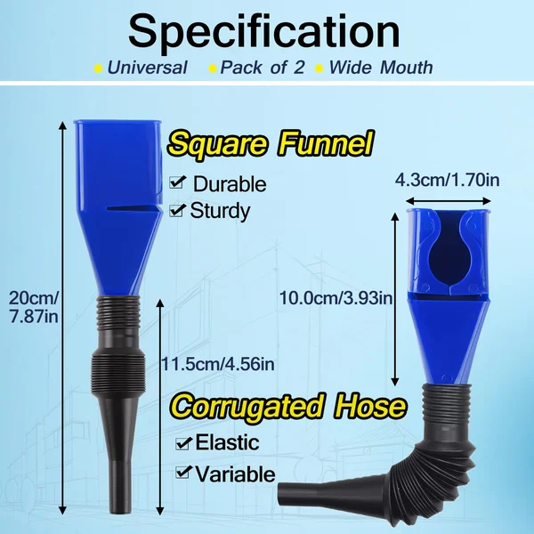 🔥Last Day 50% OFF🔥Portable Adjustable Plastic Fuel Funnel