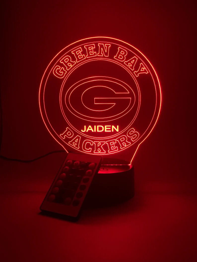 GREEN BAY PACKERS 3D LAMP PERSONALIZED
