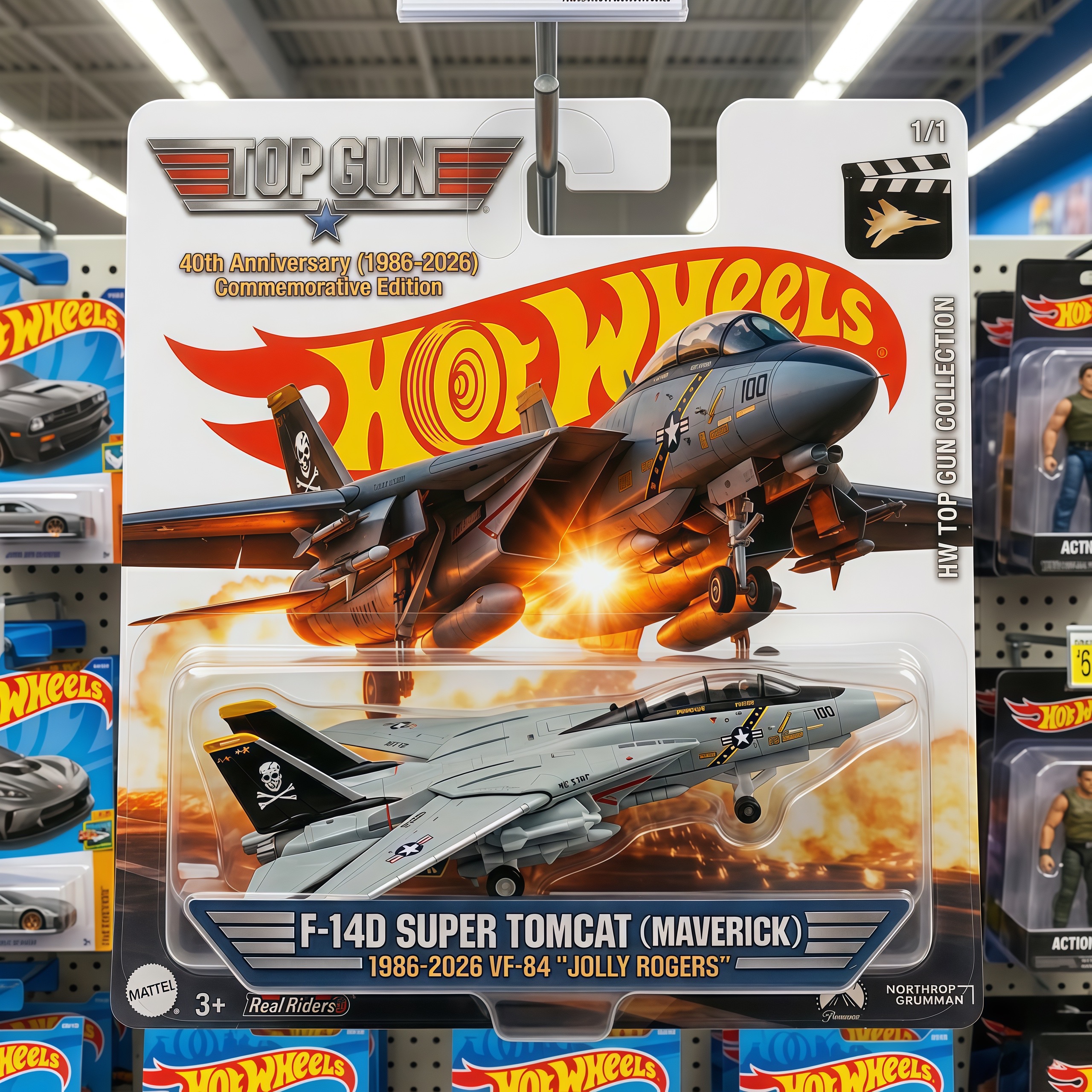 Hot Wheels Top Gun 40th Anniversary F-14D Super Tomcat (Maverick) – VF-84 