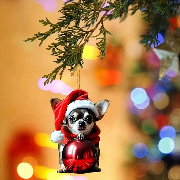 🎄Christmas Issue - 🎁For Animal Lovers -🐶 Cute Dog Pendant with Christmas Hat