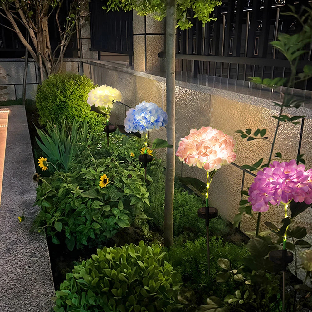 🌸 Solar LED Hydrangea Flower Stake Light 🌸