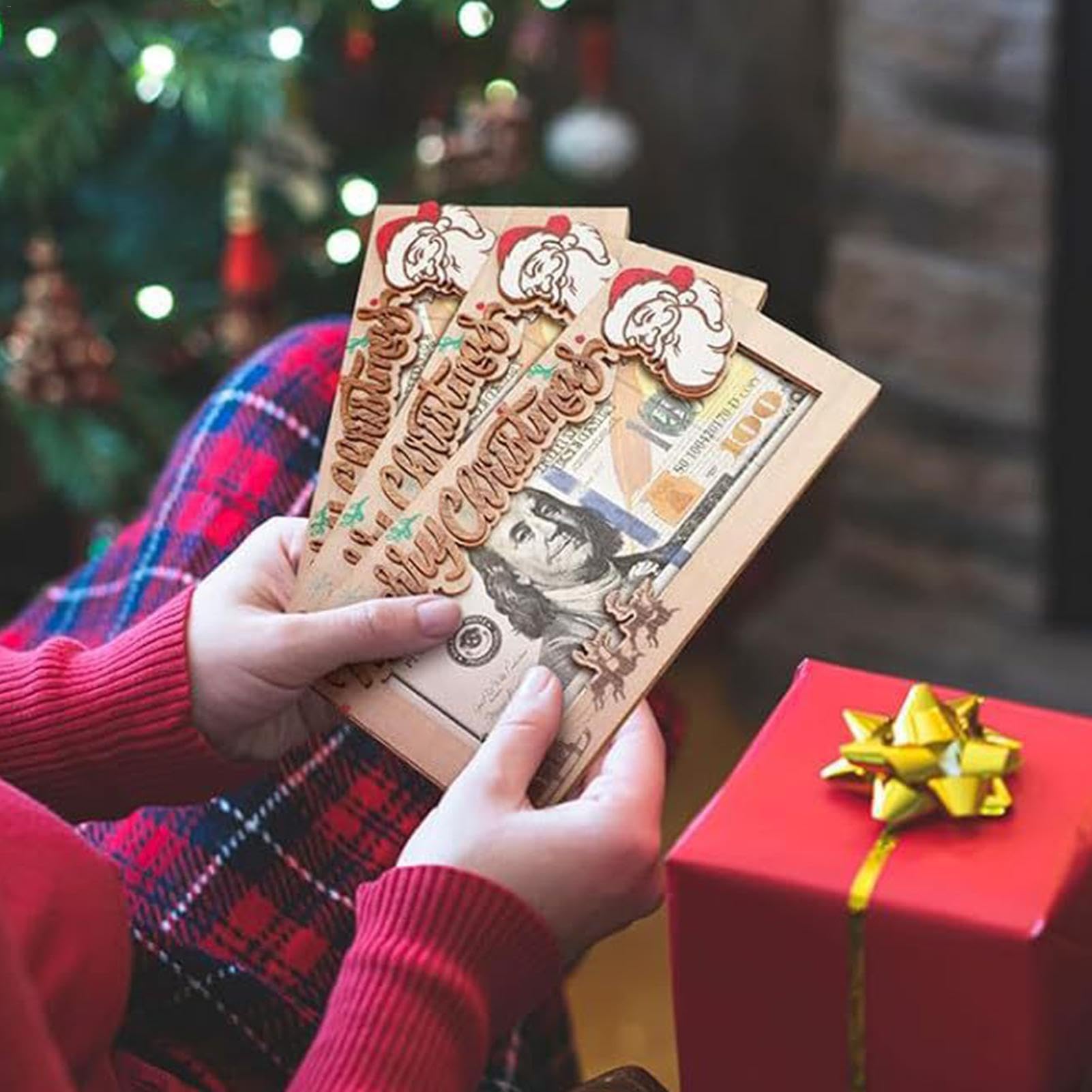 🔥ON SALE🔥Wood Christmas Cash Holders