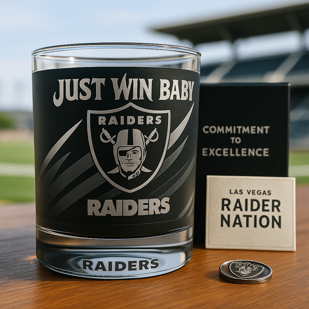 Just Win Baby - Las Vegas Raiders Whiskey Glass