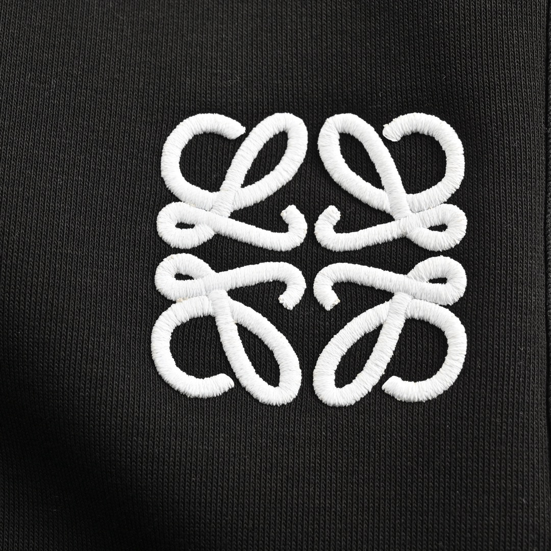 Loewe 23Fw embroidered logo web fleece trousers