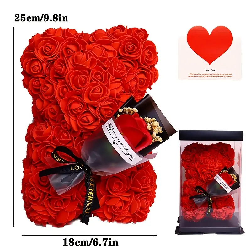Valentine's Day Rose Bear Gift🐻🌹(For Your Favorite Woman)