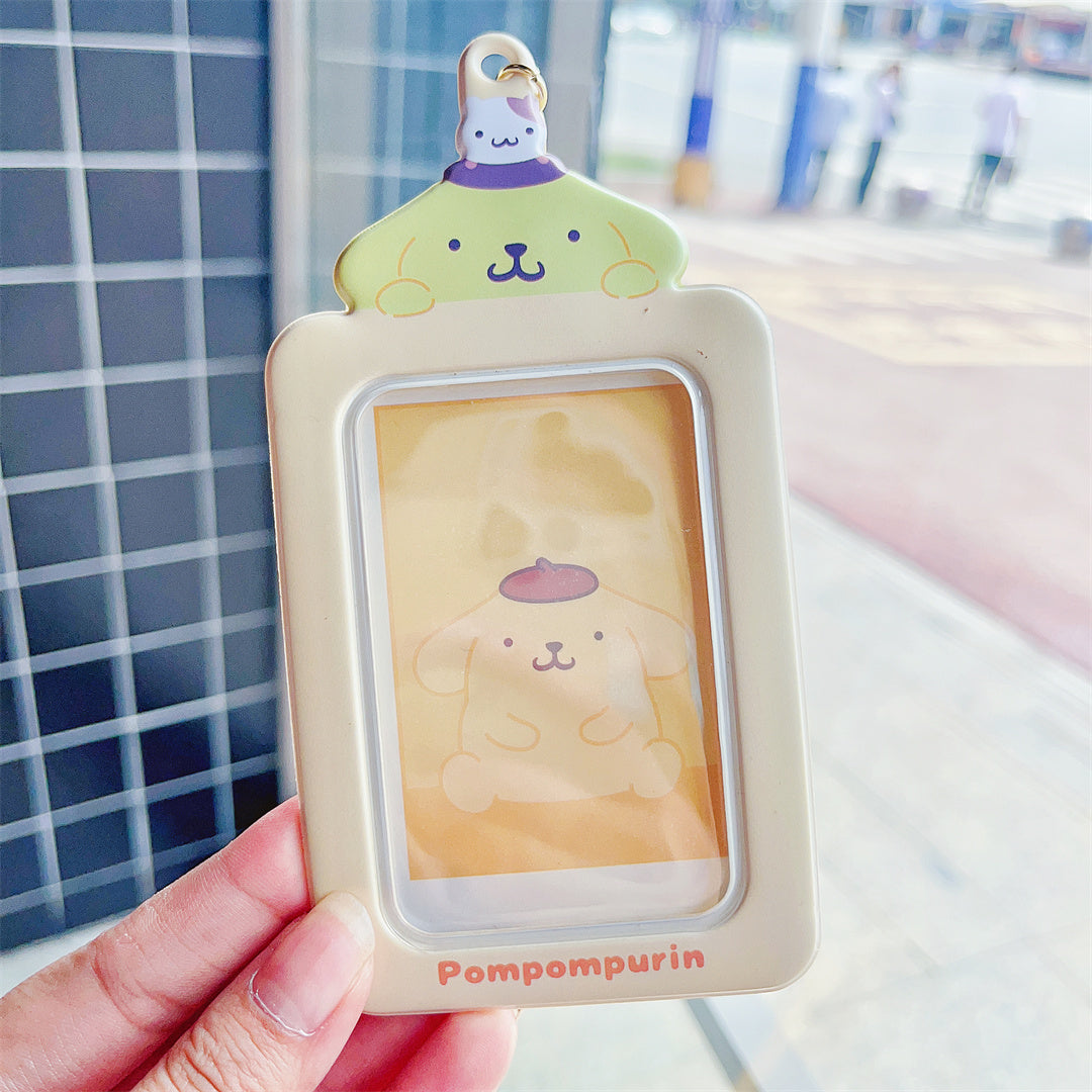 Sanrio ID Badge Holder Cute Credit Card Case with  Keychain for Students Teens Boys Girls Staff Women