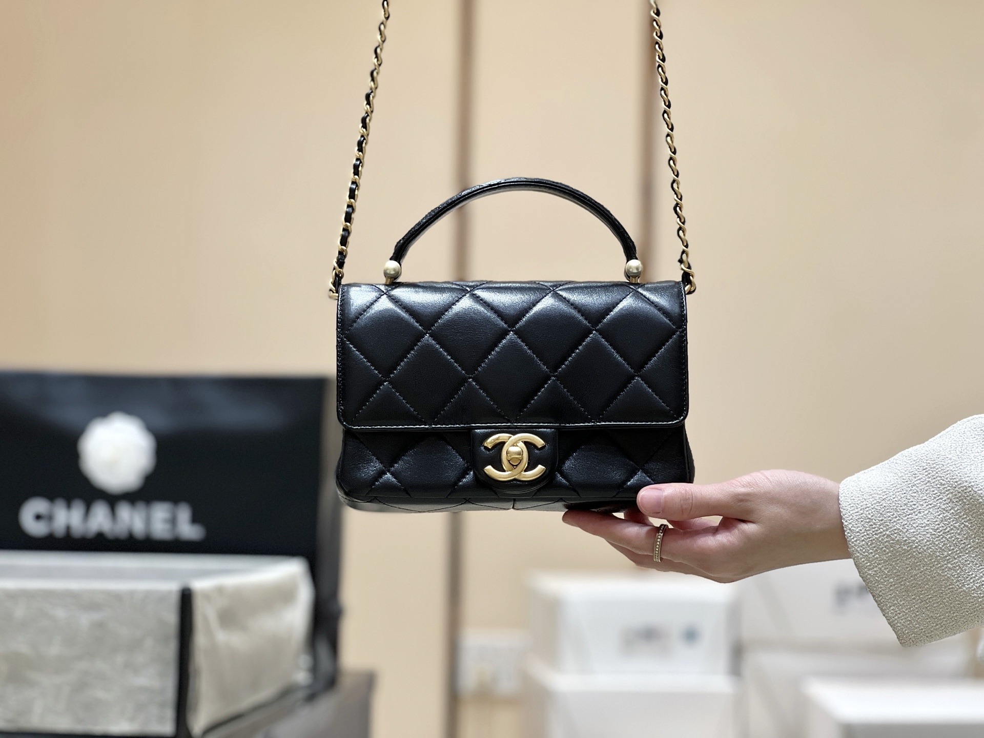 Chanel 25P Spring/Summer Preview Series Global Limited Pearl Handle Bag AS5399 00138