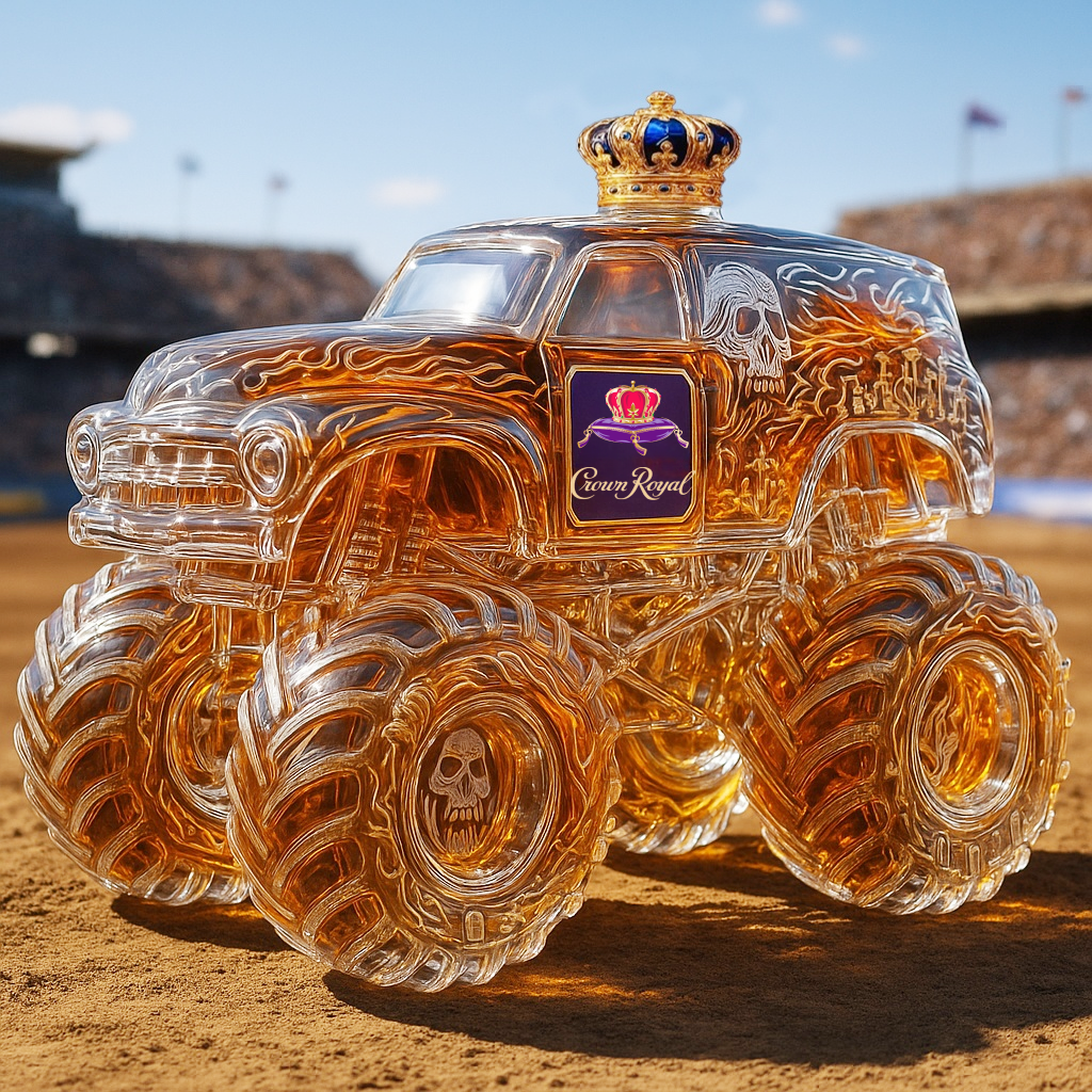 Grave Digger Monster Truck Whiskey Bottle