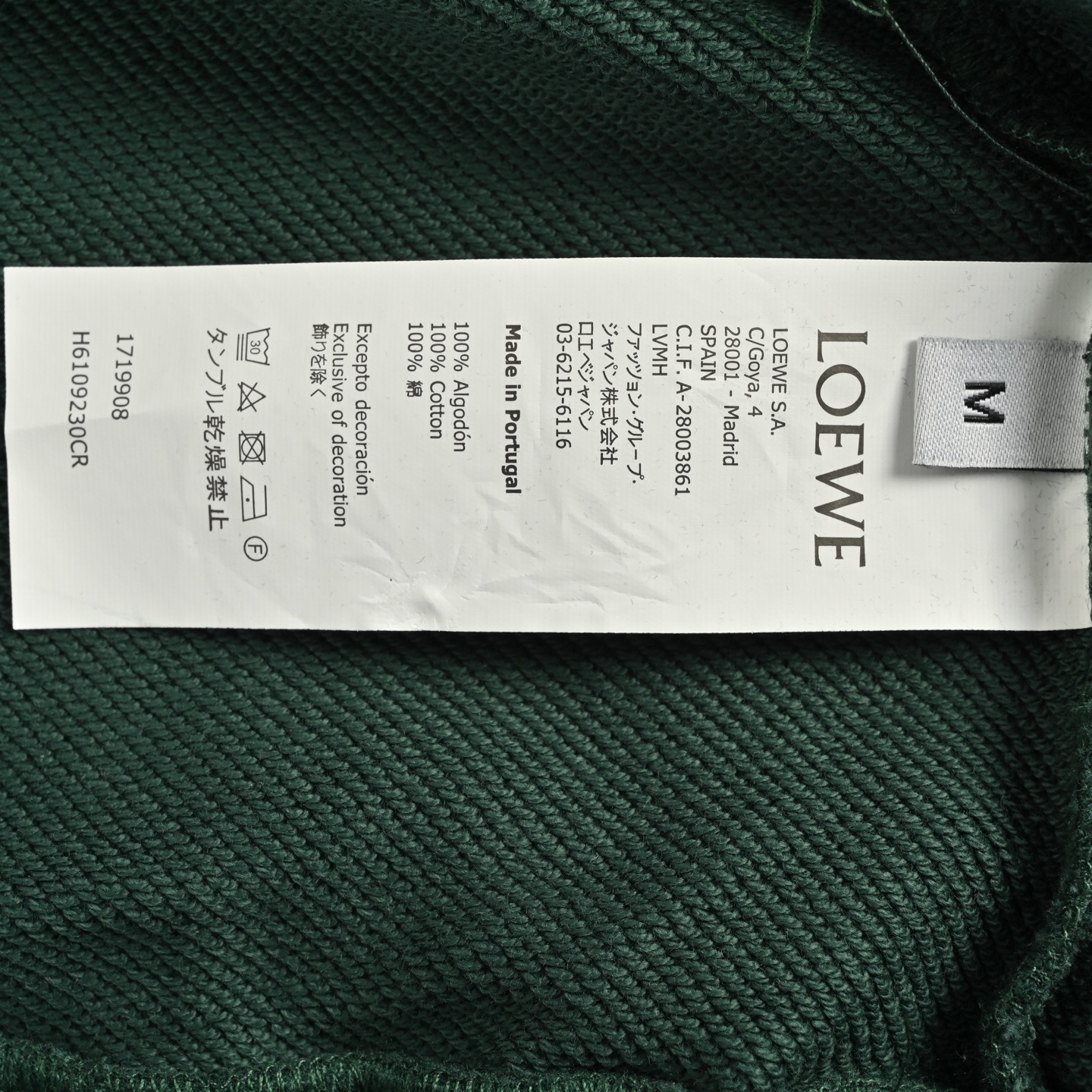 Loewe 25Fw embroidered logo crewneck sweatshirt