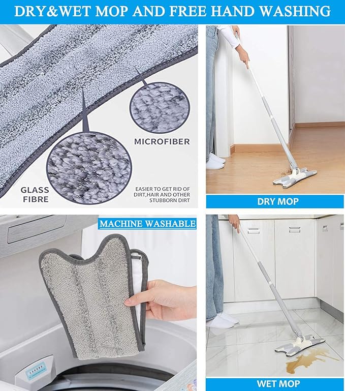 🌲Early Christmas Sale 50% OFF - 360° Rotatable 140 cm Adjustable X-Type Butterfly Cleaning Mop--Buy 2 GET 10% OFF & FREE SHIPPING