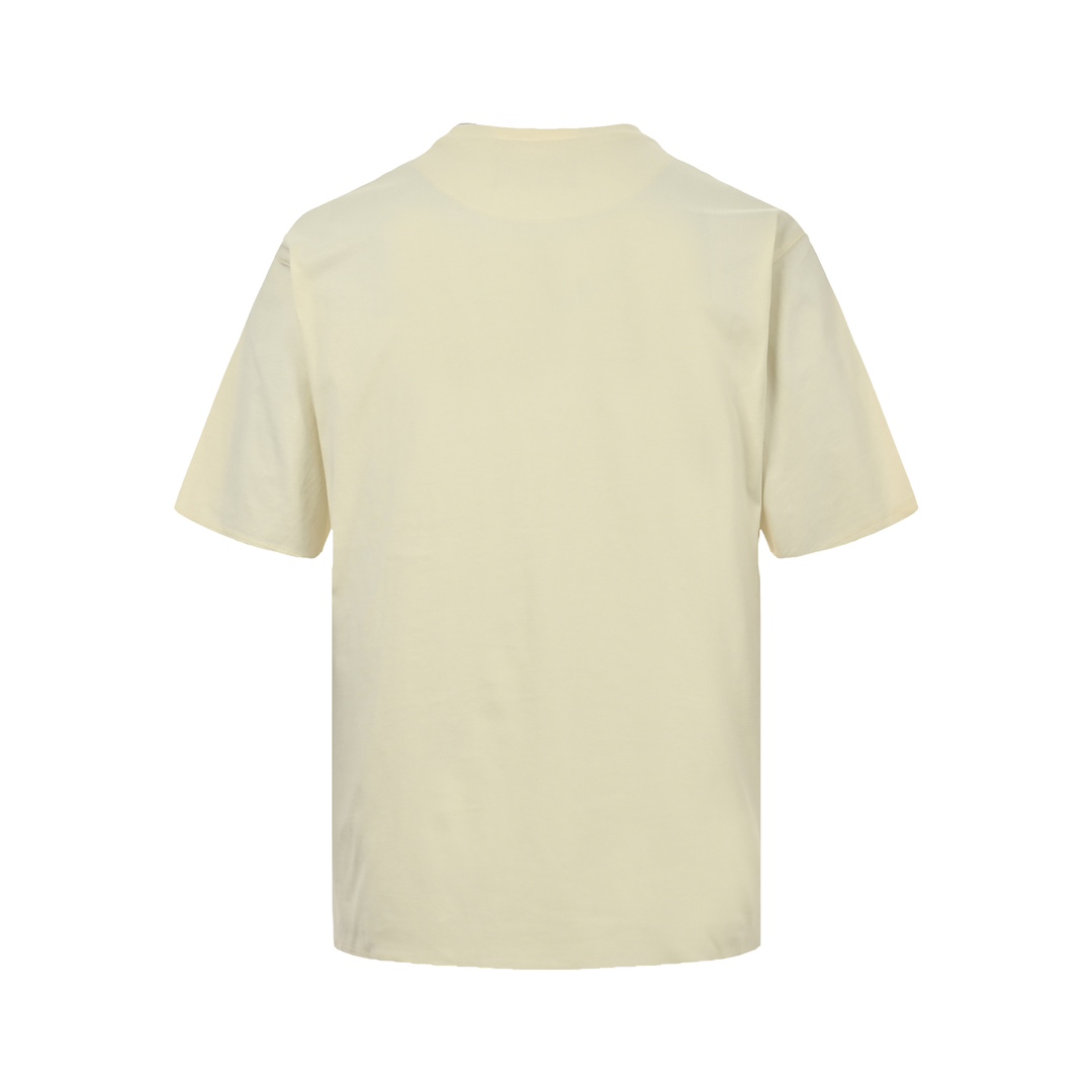 Prada 24ss apricot triangle logo short sleeveV