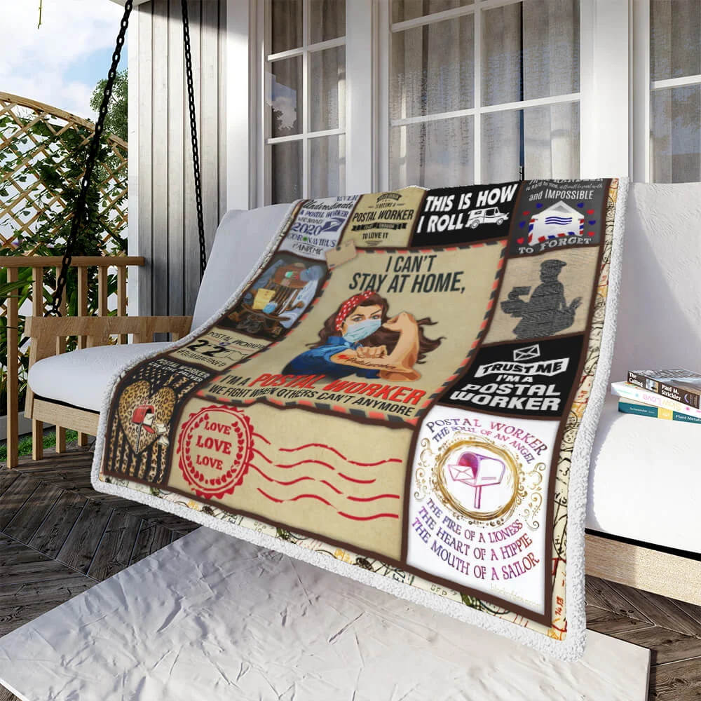 I Can’t Stay At Home, I’m A Postal Worker Sofa Throw Blanket