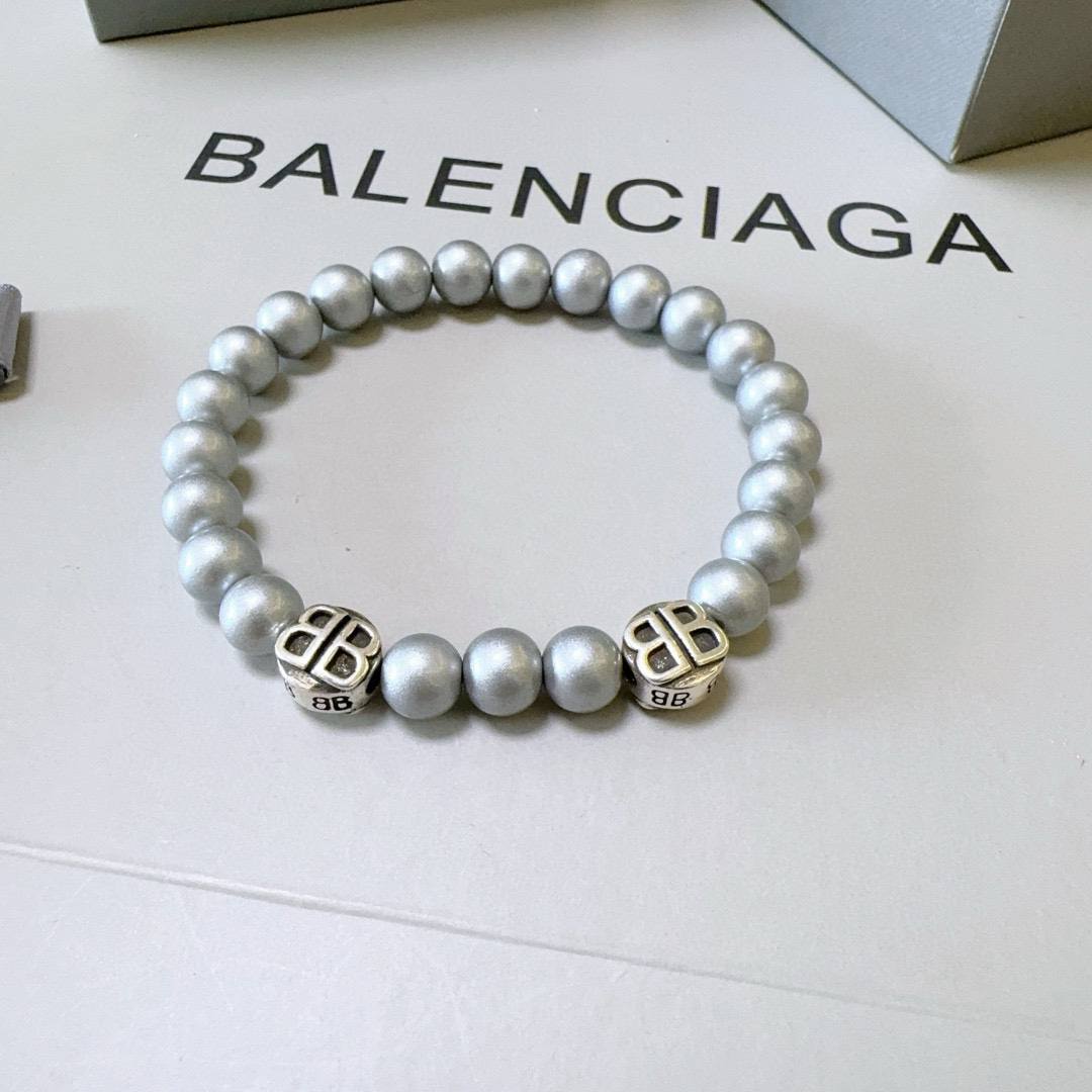 Balenciaga Pearl Thai Silver Style Bracelet