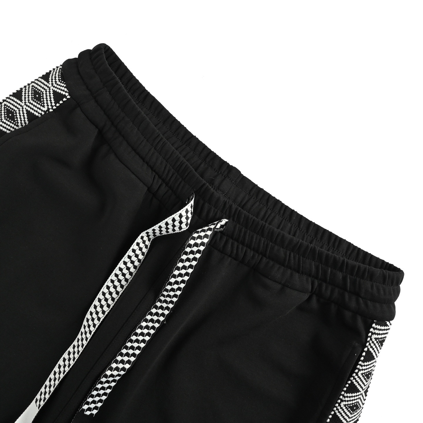 Loewe 25ss ethnic style side color-blocked webbing jacquard shorts