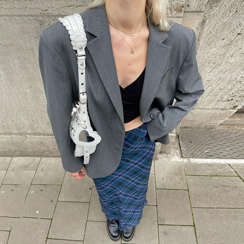 So Long 90s Punk Plaid Skirt