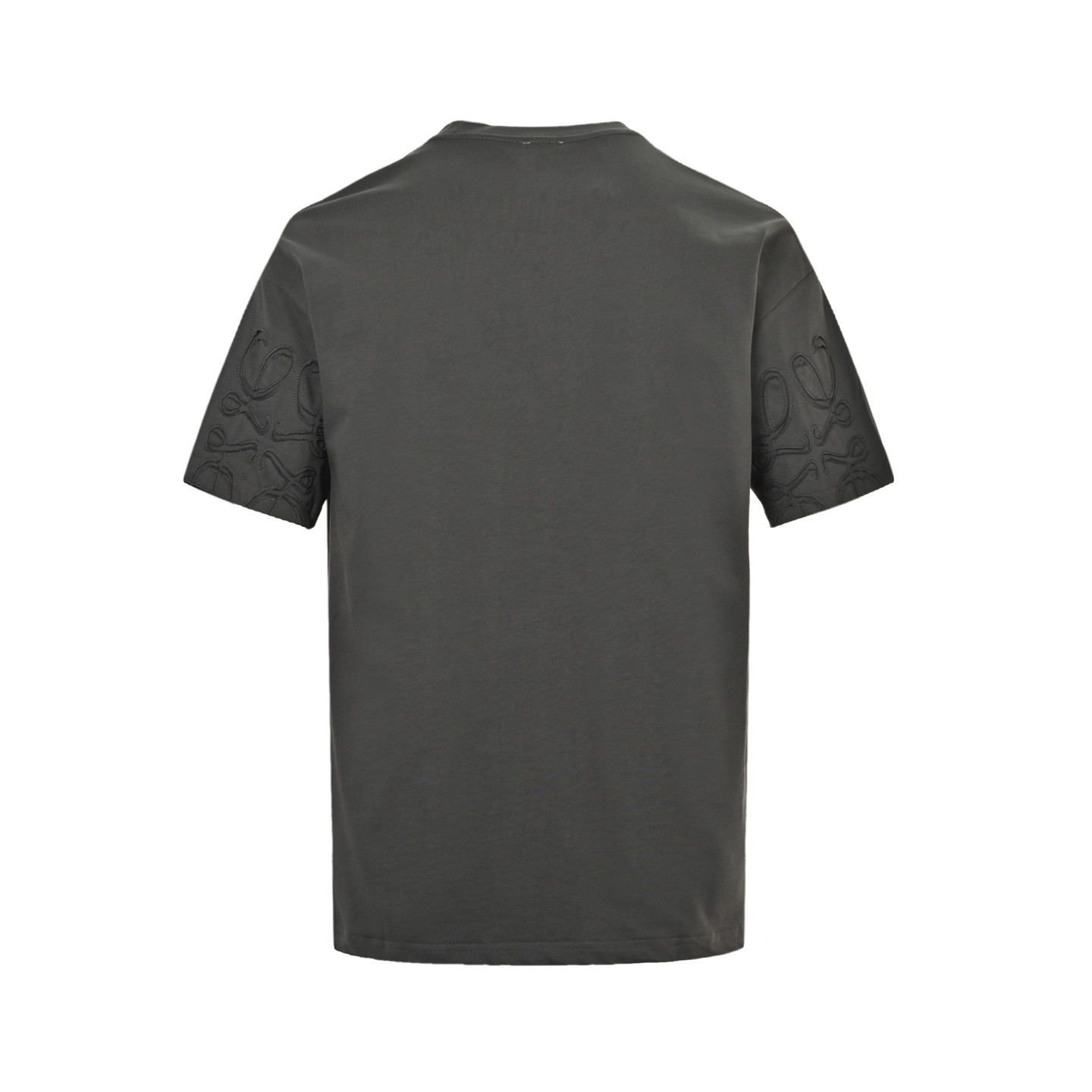 Loewe 25ss short-sleeved shirt with embroidered logo patch on cuffs