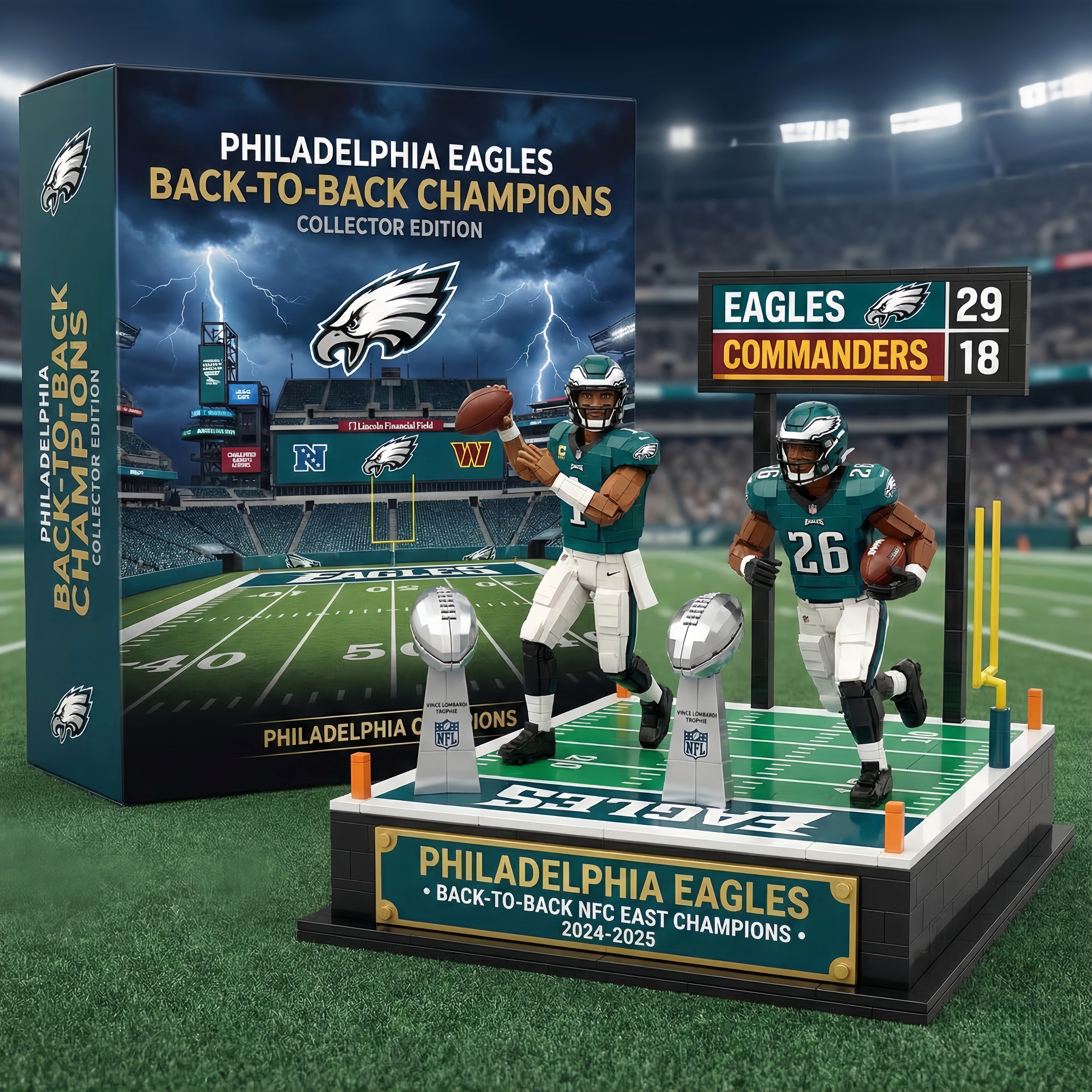 2025 Back-to-Back NFC East Champions Commemorative Brick Edition